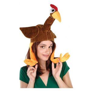 Thanksgiving Turkey Gobbler Plush‎ Party Hat Cap One Size IQ Accessories